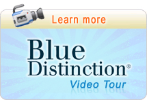 blue distinction widget